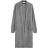 imageCHICWISH Women Fuzzy Cardigan Sweaters Solid Open Front Longline Cardigan Soft Chunky Fall Winter Knit Outerwear CoatsGrey