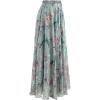 imageCHICWISH Womens Floral Watercolor Flower Maxi Floral Chiffon Slip SkirtExuberant Floral