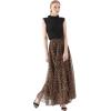 imageCHICWISH Womens Floral Watercolor Flower Maxi Floral Chiffon Slip SkirtLeopard