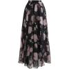 imageCHICWISH Womens Floral Watercolor Flower Maxi Floral Chiffon Slip SkirtPink Rose Watercolor