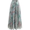 imageCHICWISH Womens Floral Watercolor Flower Maxi Floral Chiffon Slip SkirtExuberant Floral