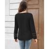 imageDisamer Long Sleeve Shirts for Women Fall Clothes Teacher Outfits 2025 Button Blouses Dressy Casual Square Neck Tunic TopsPure Black