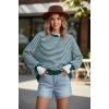 imageDisamer Womens Sweaters Fall Clothes Fashion 2025 Cowboy Chic Knit Cozy Sweater School Teacher Outfits Long Sleeve PulloverStriped Navy