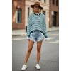 imageDisamer Womens Sweaters Fall Clothes Fashion 2025 Cowboy Chic Knit Cozy Sweater School Teacher Outfits Long Sleeve PulloverStriped Navy