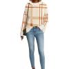 imageDisamer Womens Sweaters Fall Clothes Fashion 2025 Cowboy Chic Knit Cozy Sweater School Teacher Outfits Long Sleeve PulloverStriped Plaid