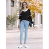 imageDisamer Womens Sweaters Oversized Cable Knit Sweater Fall Clothes 2025 Fashion Outfits Long Sleeve Crewneck Chunky PulloverPure Black
