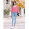 imageDisamer Womens Sweaters Oversized Cable Knit Sweater Fall Clothes 2025 Fashion Outfits Long Sleeve Crewneck Chunky PulloverPure Pink