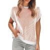 imageDisamer Summer Tops for Women 2025 Cap Sleeve Sweater Tank Tops Sleeveless Vest Oversized Short Sleeve Shirts