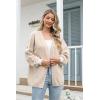 imageDisamer Oversized Cardigan Sweaters for Women Fall 2025 Winter Clothing Long Sleeve Knit Open Front Chunky Cardigans SweaterPure Apricot