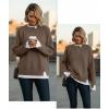 imageDisamer Womens Sweaters Fall Clothes Fashion 2025 Cowboy Chic Knit Cozy Sweater School Teacher Outfits Long Sleeve PulloverPure Coffee