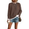 imageDisamer Womens Sweaters Fall Clothes Fashion 2025 Cowboy Chic Knit Cozy Sweater School Teacher Outfits Long Sleeve PulloverPure Coffee