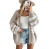imageDisamer Oversized Cardigan Sweaters for Women Fall 2025 Winter Clothing Long Sleeve Knit Open Front Chunky Cardigans SweaterFloral Daisy