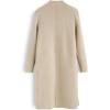 imageCHICWISH Womens Classy Light Tan Open Front Knit Coat and Grid Turtleneck Sweater Dress Size XXL