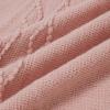 imageCHICWISH Women Diamond Pattern Fringe Hooded Poncho Shawl Casual Lightweight Button Decor Knit Pullover Sweater CapePink