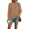 imageDisamer Womens Sweaters Fall Clothes Fashion 2025 Cowboy Chic Knit Cozy Sweater School Teacher Outfits Long Sleeve PulloverPlaid Brown