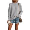 imageDisamer Womens Sweaters Fall Clothes Fashion 2025 Cowboy Chic Knit Cozy Sweater School Teacher Outfits Long Sleeve PulloverPlaid Gray