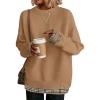 imageDisamer Womens Sweaters Fall Clothes Fashion 2025 Cowboy Chic Knit Cozy Sweater School Teacher Outfits Long Sleeve PulloverPlaid Brown