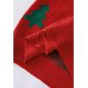 imageCHICWISH Women Sequined Christmas Tree Print Knit Sweater Crewneck Holiday Party Sweaters Long Sleeve Pullover TopsRed