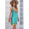 imageDisamer Womens Summer Dress 2025 Casual Button Down V Neck Sleeveless Boho Floral Beach Sundresses Vacation ALine DressesFlower Vine GreenSmall