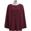 imageCHICWISH Women Bowknot 2 Pieces Mini Sweater Dress Boat Neck Long Sleeve Cute Metallic Mix Party Knit Pullover SweaterPlum