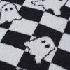 imageCHICWISH Women Checkered Ghosts Print Open Front Knit Cardigan Casual Long Sleeve Halloween Party Knit Sweater CoatsWhite