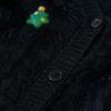 imageCHICWISH Women Christmas Elements Pattern Fluffy Knit Cardigan V Neck Long Sleeve Button Down Holiday Sweaters CardiganBlack