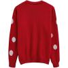 imageCHICWISH Women Christmas Snow Pattern Knit Sweater Long Sleeve Round Neck Soft Chunky Holiday Party Loose Pullover TopsRed