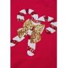 imageCHICWISH Women Sequin Bowknot Candy Cane Print Knit Christmas Sweater Crewneck Long Sleeve Holiday Sweaters PulloverRed