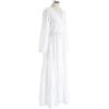 imageCHICWISH Womens WhiteRed Button Down Crochet Embroidered Boho Maxi DressWhite